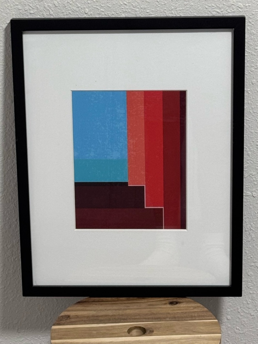 Geometric Giclee Art Print   & Project 62 Modern Black Gallery Wood Frame 15x19